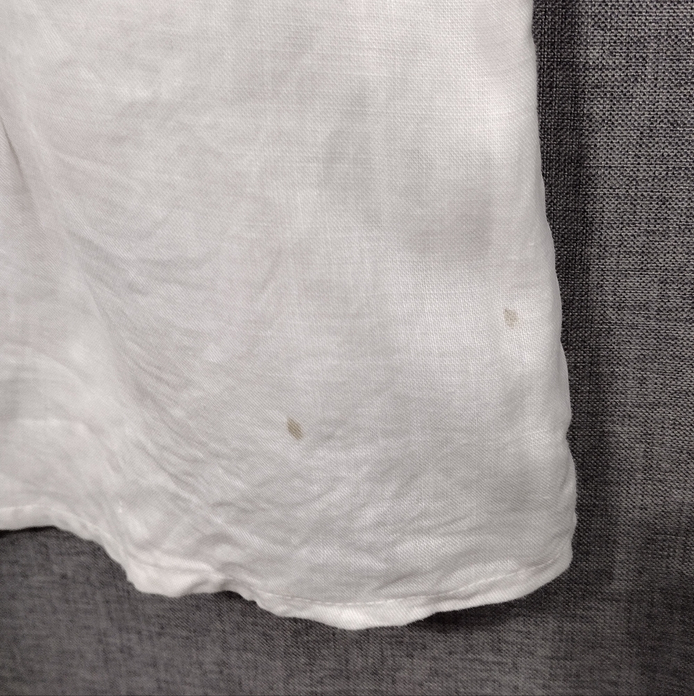 Poetic Eyelet Button Shirt Women's 12 White Pink Barbiecore Retro Casual Office - Picture 9 of 9